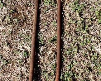 122 - 2 Metal T-Handle Utility Tools - 49" & 41" Long
