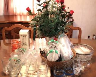 239 - Lot of Assorted Items to Include Rose Centerpiece