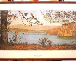 165 - Framed Print - Pencil Signed - 30" x 16"