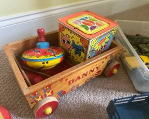 Vintage Bumble bug Jack-in-the-box and top