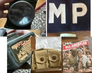 Collection of items from WWII 