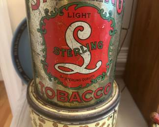 Vintage Tobacco and Donut Tins 