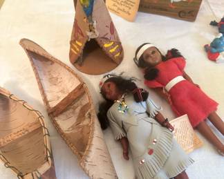 Vintage Carlson Doll Co. Native American Dolls