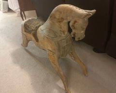 early 1900's vintage wooden carousal horse