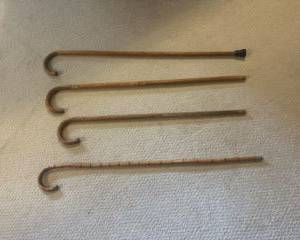 Antique wooden walking canes