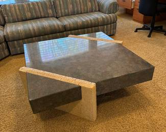 Large vintage square coffee table
