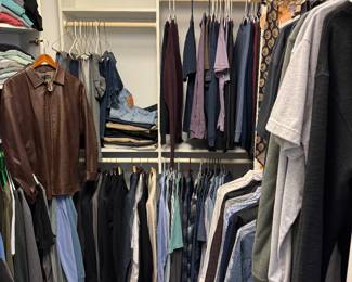 Tons of men’s clothes