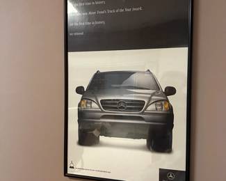 Mercedes Benz vintage framed poster 
