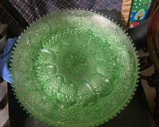 Several pieces of green depression wear