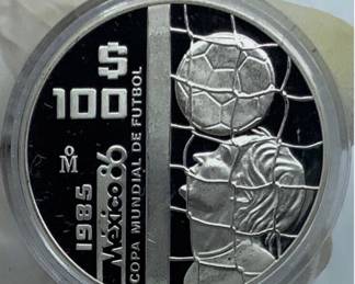 1985 Mexican Olympic coins, silver