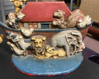 Cast iron Noah’s Ark doorstop