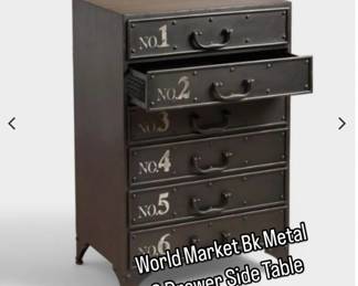 World market 6 drawers metal night stand