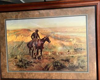 Western picture with horse and rider