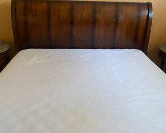Louis Shank, Henredon king size headboard, footboard, includes mattress