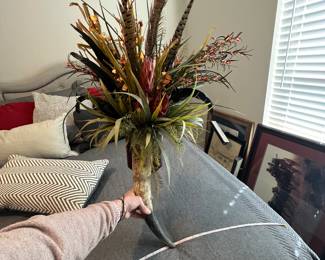 Authentic horn with flower arrangement