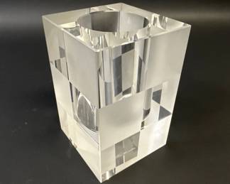 Lucien Piccard crystal vase