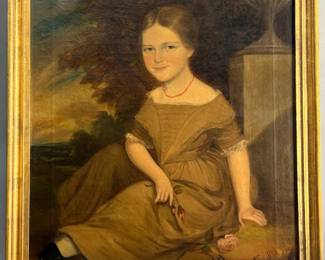 Oil on canvas possibly British school portrait of “Abigail" ca. 1840