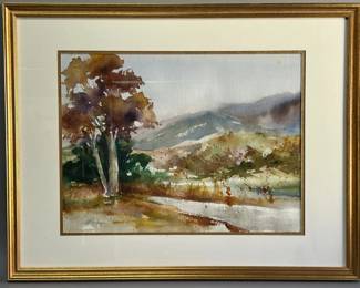 Maruta Racenis (Richmond, VA artist) watercolor landscape
