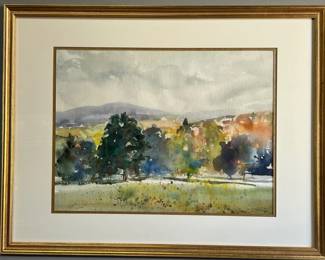 Maruta Racenis (Richmond, VA artist) watercolor landscape