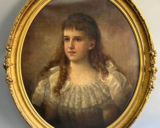 William Garl Browne, Jr (Richmond, VA 1822-1894) portrait of young girl