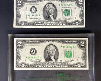 Two dollar bills