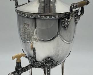 Impressive silver plate coffee urn