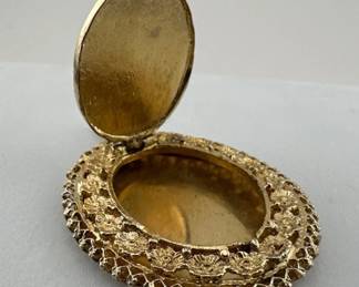 Sterling vermeil locket