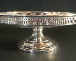 Sterling openwork pedestal dish