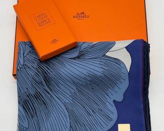 Hermes Etude pour un Iris Arc en Ciel silk twill scarf from 2017