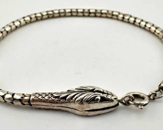 Sterling snake bracelet