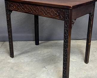 Carved front Chippendale style walnut serving table