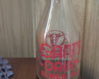 Vintage milk bottle GANTT DAIRY