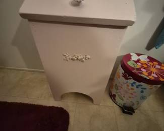 Darling shabby chic wood hamper