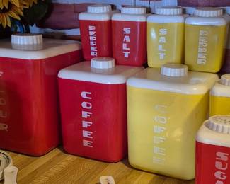 Vintage kitchen canisters