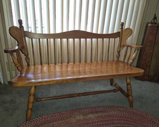 Early American style maple bench