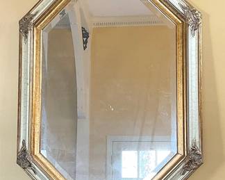 Crackled Octagon Mirror