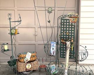 Green Metal Garden Decor