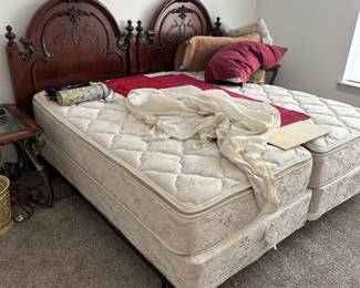 Queen size bed frame and headboard [matresses free]