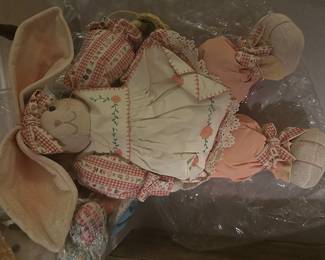 Happy Easter Bunny Decorative Figure 16 Inch Rugged Pink