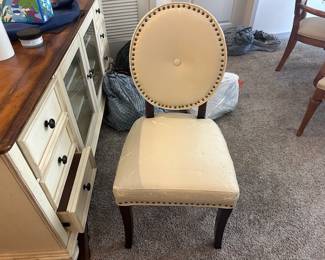 Upholstered wooden chair