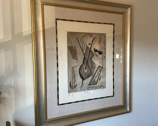 A5 - $100. Liz Jardine "Encore" #68/275. Framed it measures 49" tall x 43".