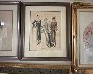 A20 - $30. No. 437 Chic Parisien Framed Print. Measures 17.5" wide x 21" tall.