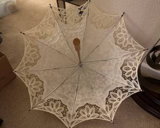 A57 - $50. Vintage Lace Parasol.