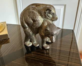 A11 - $40. Solid Brass Bears. Measures 5" tall.