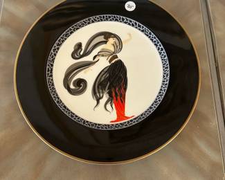 A93 - $20. Erte Flames D'Amour Plate.