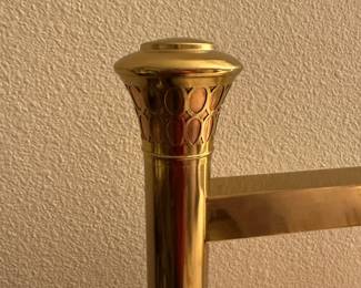 A80 - $150. Full Size Brass Bed. Headboad. Footboard & Frame Included. Measures 56" wide x 81" long x 56" tall.