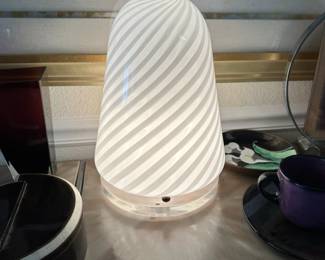 A16 - $400. Murano Glass Lamp Measures 14" T