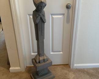 A54 - $150. Frank Lloyd Wright Garden Sprite. Very heavy - made of concrete. Measures 42"T
