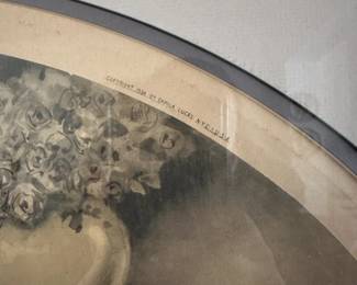 A19 - $40. Antony Victor "Roses" Art Deco Print 1934. Measures 26.75" wide x 22.5" tall.