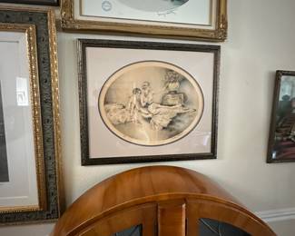 A19 - $40. Antony Victor "Roses" Art Deco Print 1934. Measures 26.75" wide x 22.5" tall.